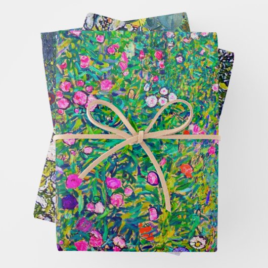 Gustav Klimt, Blumengarten Geschenkpapier Set (Beispiel)