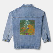 Gustav Klimt - Blumengarten Jeansjacke (Rückseite)