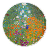 Gustav Klimt - Blumengarten Keramikknauf (Vorderseite)