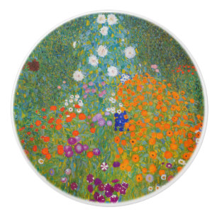 Gustav Klimt - Blumengarten Keramikknauf