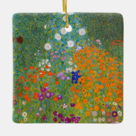 Gustav Klimt - Blumengarten Keramikornament