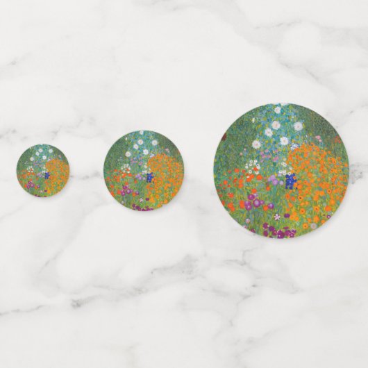 Gustav Klimt - Blumengarten Konfetti (Rückseiten)