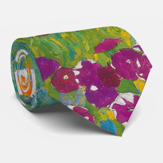 Gustav Klimt - Blumengarten Krawatte (Gerollt)