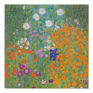 Gustav Klimt - Blumengarten Künstlicher Leinwanddruck