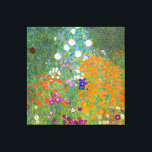 Gustav Klimt: Blumengarten Leinwanddruck<br><div class="desc">Ein schöner klassischer Leinenprint mit einem bunten Blumengarten,  gemalt vom österreichischen Symbolik-Maler Gustav Klimt.</div>