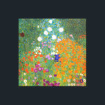 Gustav Klimt: Blumengarten Leinwanddruck<br><div class="desc">Ein schöner klassischer Leinenprint mit einem bunten Blumengarten,  gemalt vom österreichischen Symbolik-Maler Gustav Klimt.</div>