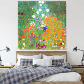 Gustav Klimt: Blumengarten Leinwanddruck (Insitu (Schlafzimmer))