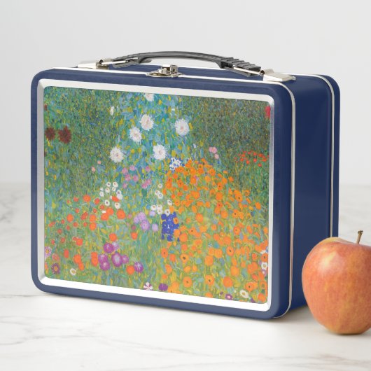 Gustav Klimt - Blumengarten Metall Brotdose (Beispiel)