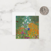 Gustav Klimt - Blumengarten Mitteilungskarte (Vorderseite/Rückseite Beispiel)