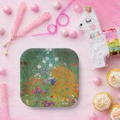 Gustav Klimt - Blumengarten Pappteller (Party)