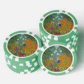 Gustav Klimt - Blumengarten Pokerchips (Stapel)