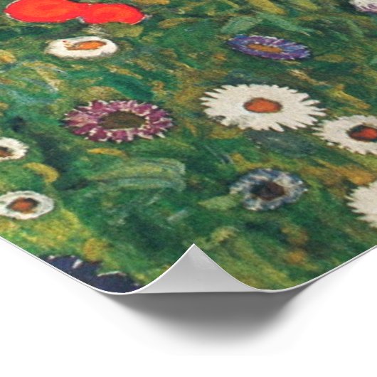 Gustav Klimt Blumengarten Poster (Ecke)