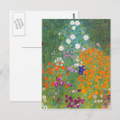 Gustav Klimt: Blumengarten Postkarte (Vorne/Hinten)