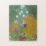 Gustav Klimt: Blumengarten Puzzle<br><div class="desc">Ein schönes klassisches Puzzle mit einem bunten Blumengarten,  gemalt vom österreichischen Symbolik-Maler Gustav Klimt.</div>