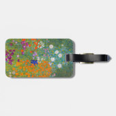 Gustav Klimt - Blumengarten - QR-Code Gepäckanhänger (Rückseite horizontal)