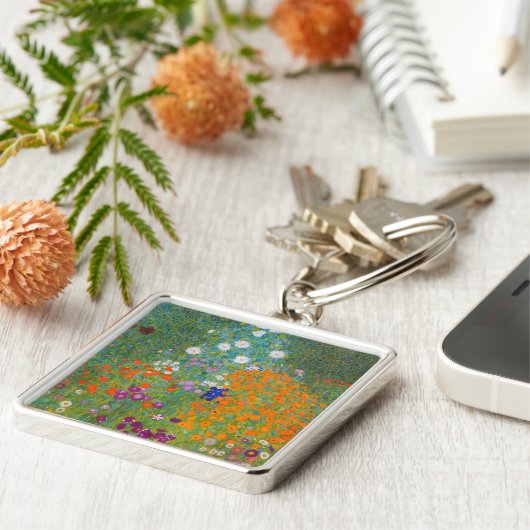 Gustav Klimt - Blumengarten Schlüsselanhänger (Seite)