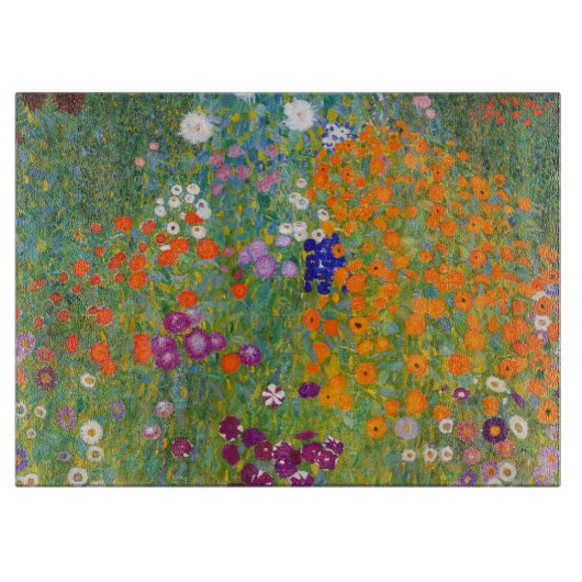 Gustav Klimt:Blumengarten Schneidebrett (Vorderseite)