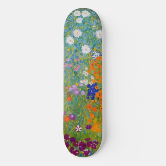 Gustav Klimt - Blumengarten Skateboard (Vorderseite)