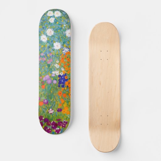 Gustav Klimt:Blumengarten Skateboard (Vorderseite)