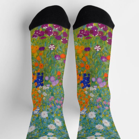 Gustav Klimt - Blumengarten Socken (Oben)