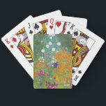 Gustav Klimt: Blumengarten Spielkarten<br><div class="desc">Ein schönes klassisches Kartenspiel mit einem bunten Blumengarten,  gemalt vom österreichischen Symbolik-Maler Gustav Klimt.</div>