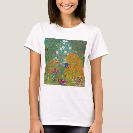 Gustav Klimt - Blumengarten T-Shirt (Vorderseite)
