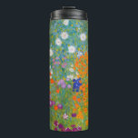 Gustav Klimt - Blumengarten Thermosbecher<br><div class="desc">Blumengarten - Gustav Klimt 1905-1907</div>