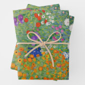 Gustav Klimt Blumengarten Vintag Jugendstil Geschenkpapier Set (Beispiel)