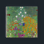 Gustav Klimt Blumengarten Vintag Jugendstil Notizblock<br><div class="desc">Gustav Klimt Blumengarten Vintages Jugendstil Malerei 1907 Kunsthandwerk</div>
