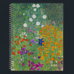 Gustav Klimt Blumengarten Vintag Jugendstil Notizblock<br><div class="desc">Gustav Klimt Blumengarten Vintages Jugendstil Malerei 1907 Kunsthandwerk</div>