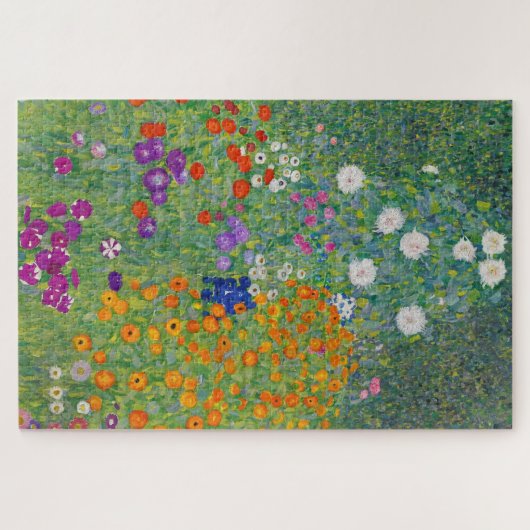 Gustav Klimt Blumengarten Vintag Jugendstil Puzzle (Horizontal)