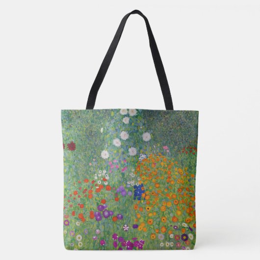 Gustav Klimt Blumengarten Vintag Jugendstil Tasche (Vorderseite)