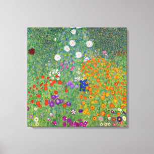 Gustav Klimt Blumengarten Vintage Art Nouveau Leinwanddruck