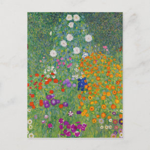 Gustav Klimt Blumengarten Vintage Art Nouveau Postkarte