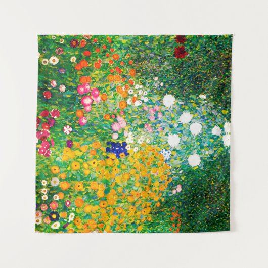 Gustav Klimt "Blumengarten" Wandteppich (Vorderseite (Horizontal))