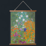 Gustav Klimt - Blumengarten Wandteppich Mit Holzrahmen<br><div class="desc">Blumengarten - Gustav Klimt 1905-1907</div>