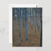 Gustav Klimt - Buchen-Waldung. Baum-Natur-wild Postkarte (Vorne/Hinten)
