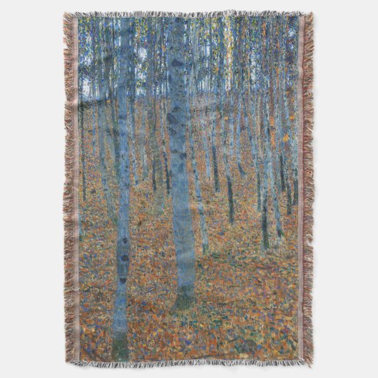 Gustav Klimt Buchenwald Vintage Fine Art Decke (Vorderseite Vertikal)