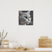 gustav klimt cat art poster (Küche)