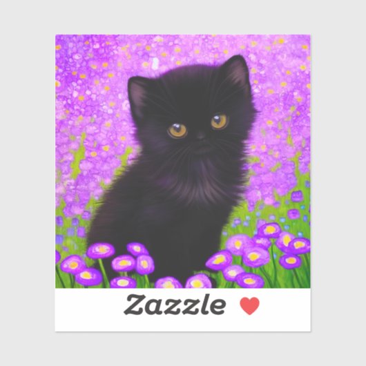 Gustav Klimt Cat Aufkleber (Blatt)