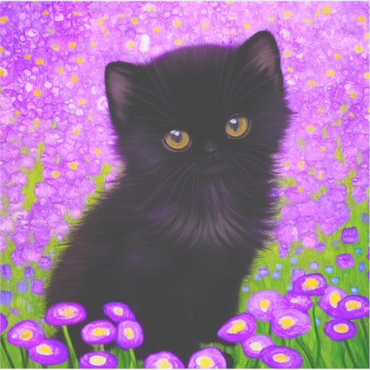 Gustav Klimt Cat Aufkleber (Vorderseite)