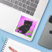 Gustav Klimt Cat Aufkleber (Laptop mit iPhone)