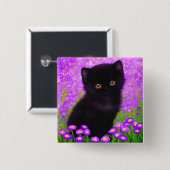 Gustav Klimt Cat Button (Vorne & Hinten)