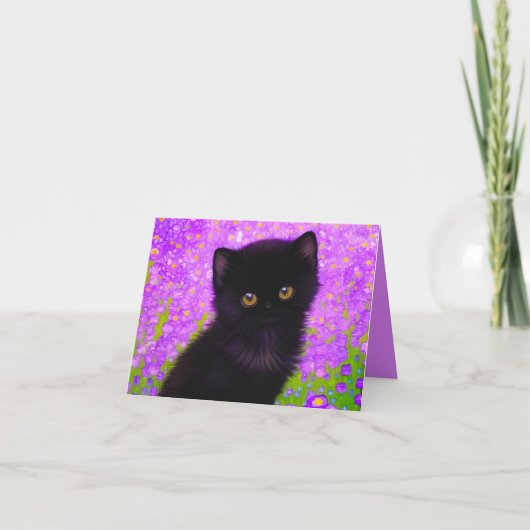 Gustav Klimt Cat Einladung (Vorderseite)