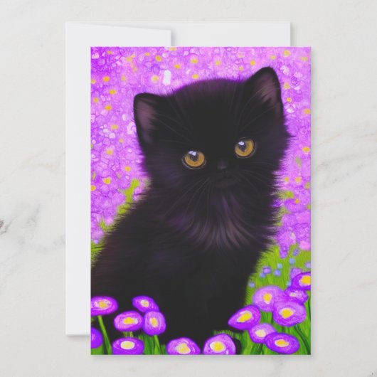 Gustav Klimt Cat Einladung (Vorderseite)