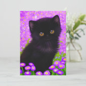 Gustav Klimt Cat Einladung (Stehend Vorderseite)