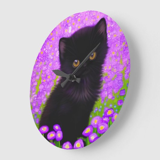 Gustav Klimt Cat Große Wanduhr (Winkel)