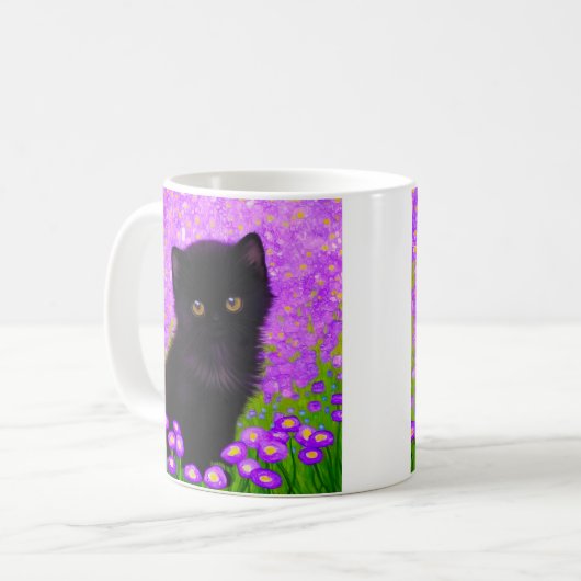 Gustav Klimt Cat Kaffeetasse (Vorderseite Links)