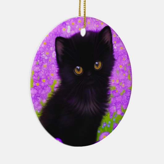 Gustav Klimt Cat Keramik Ornament (Rechts)