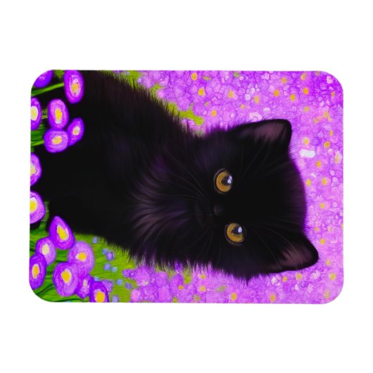 Gustav Klimt Cat Magnet (Horizontal)